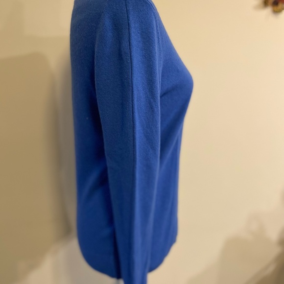Banana Republic merino wool blue pull on sweater size Large size Medium - Picture 3 of 8
